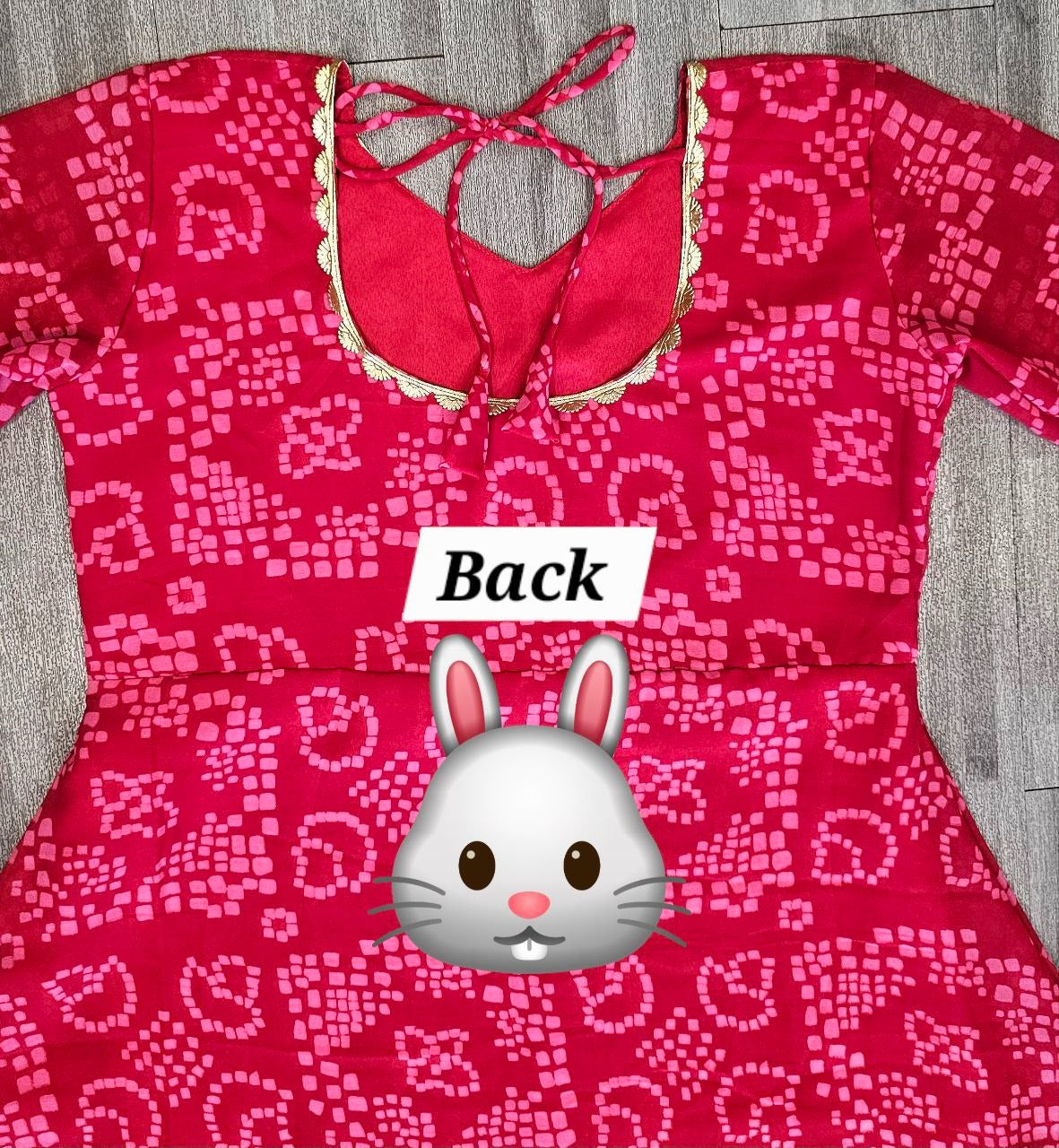 Women 'S Red Bandhani Styles Gown