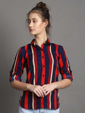 Women 's Crepe Stripe Shirt