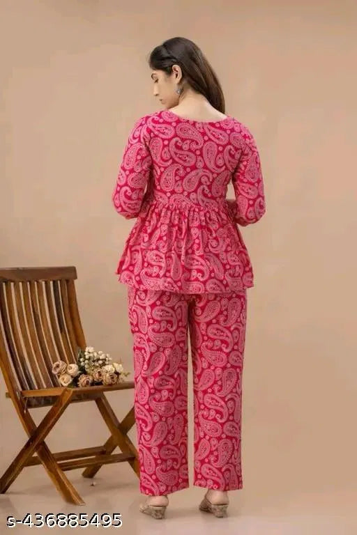 Women 's Printed Co-Ord Set, Co-Ord Sets For Girls and Women